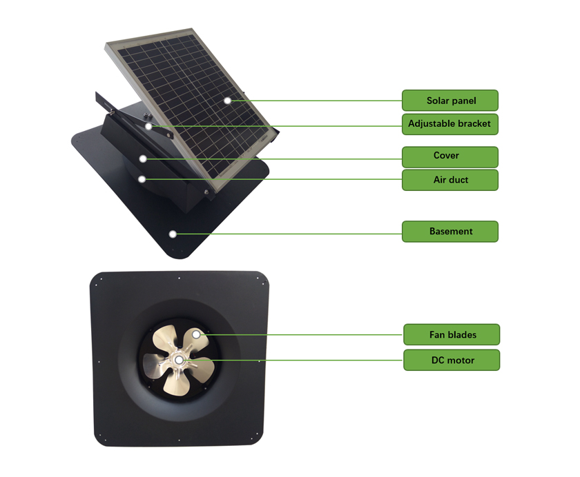 20W Solar Attic Vent Fan for House-p1.2