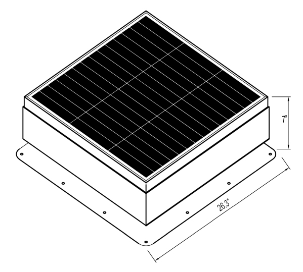 Solar Attic Ventilator For Residential Houses