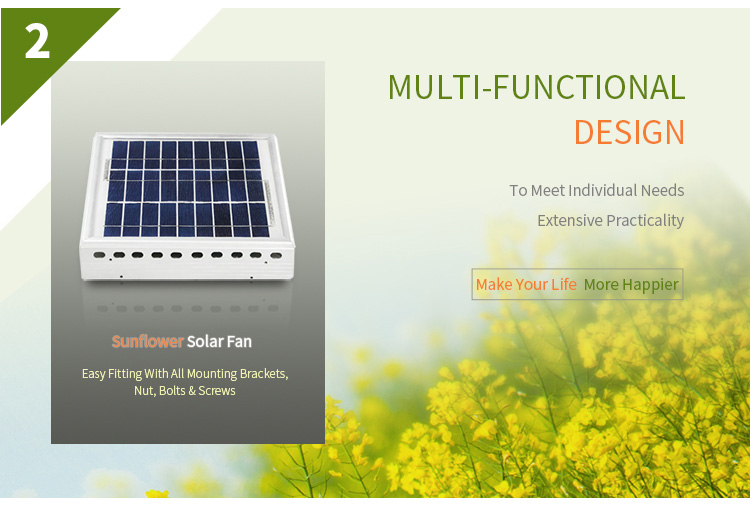 8W15W Solar Roof Fan for Greenhouse Auto Vent-p1.2