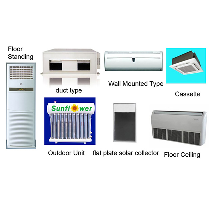 Duct High Pressure Thermal Hybrid Solar Air Conditioner 